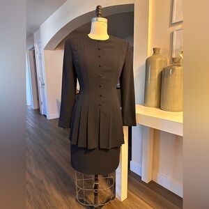 Elegant Navy Blue Business Dress